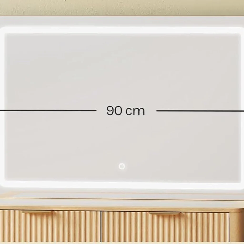 The 90 cm wide LED mirror