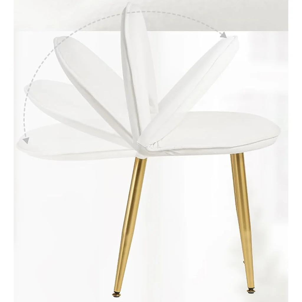 The velvet chair and its reclined backrest