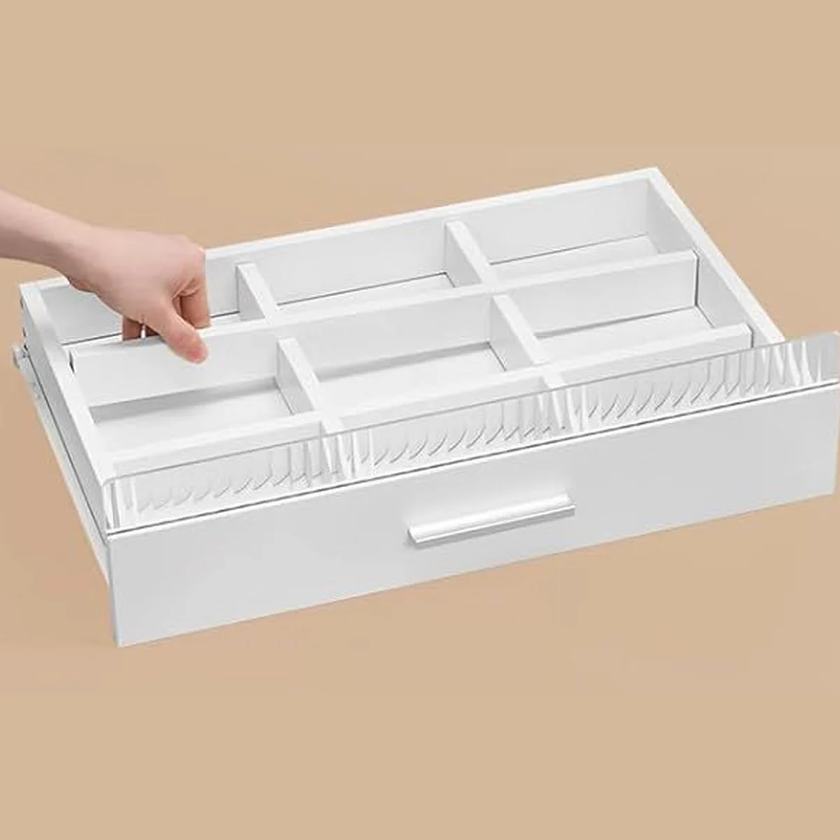 A drawer with its removable dividers